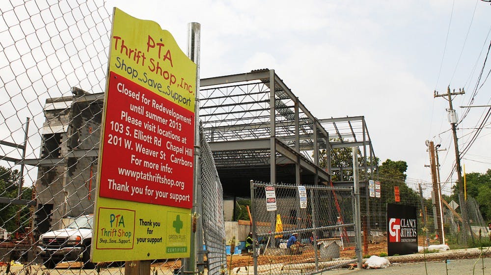 	The construction of the new Carrboro PTA Thrift Shop is steadily progressing as it aims to reopen in early October.