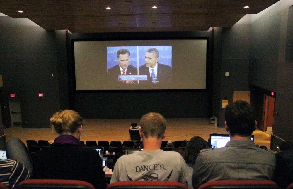Student groups around campus gathered Monday night to watch the last presidential debate.