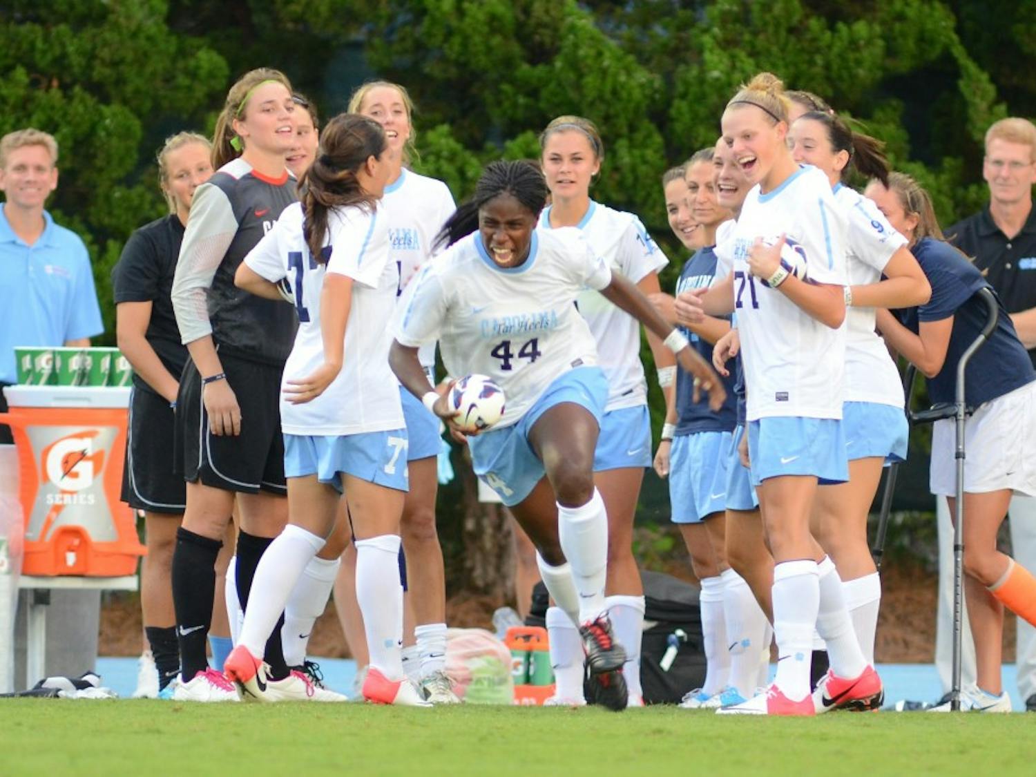 	The UNC Women&#8217;s Soccer team tied Florida 0-0 in their first home soccer game of the season on August 24th, 2012 at Fetzer Field in Chapel Hill, North Carolina.
