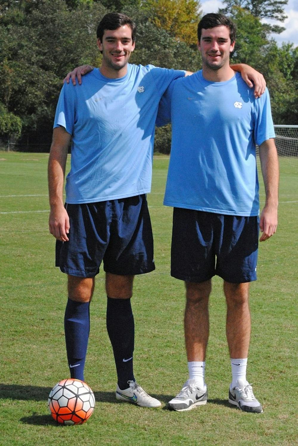 Identical twins Tucker (left) and Walker Hume have played soccer together since they were 4 years old.