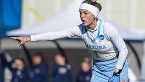 UNC senior forward, Erin Matson (1) plays in the National Champion ship game against No. 3 Northwestern on Sunday, Nov. 20, 2022, at George J. Sherman Sports Complex in Storrs, Conn. UNC won 2-1.&nbsp;