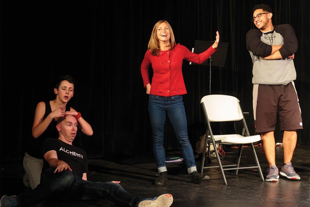 The show features Caitlin Wells (left), Shane Smith, Amy Hallett and Marcus Zollicoffer among others and a Triangle-based creative team.