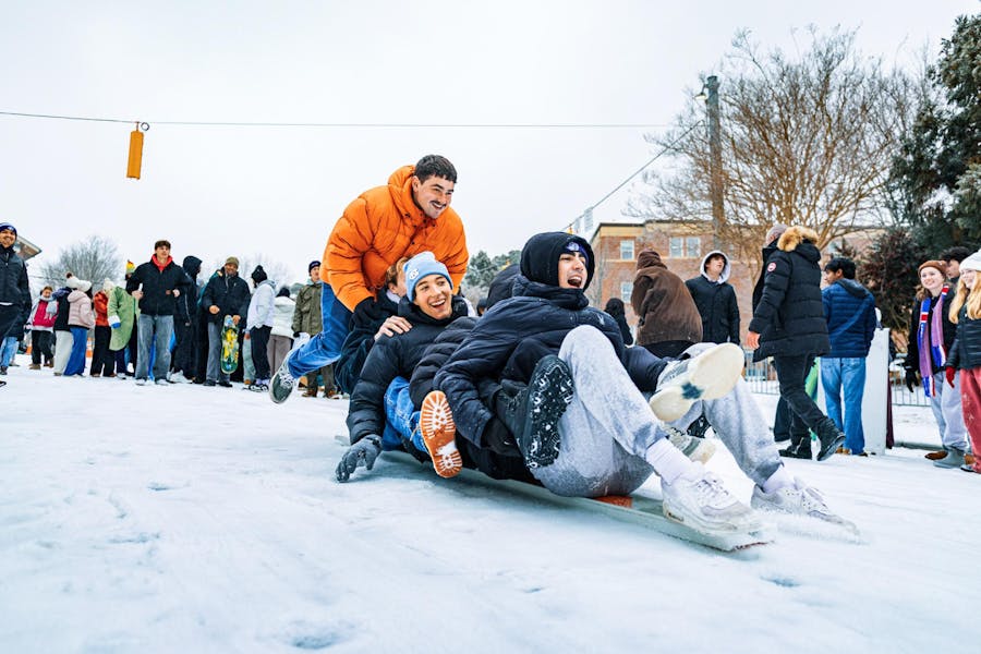 UNC students sled, ski and play in the snow: 'The vibe is joyous out here' UNC students sled, ski and play in the snow: 'The vibe is joyous out here'