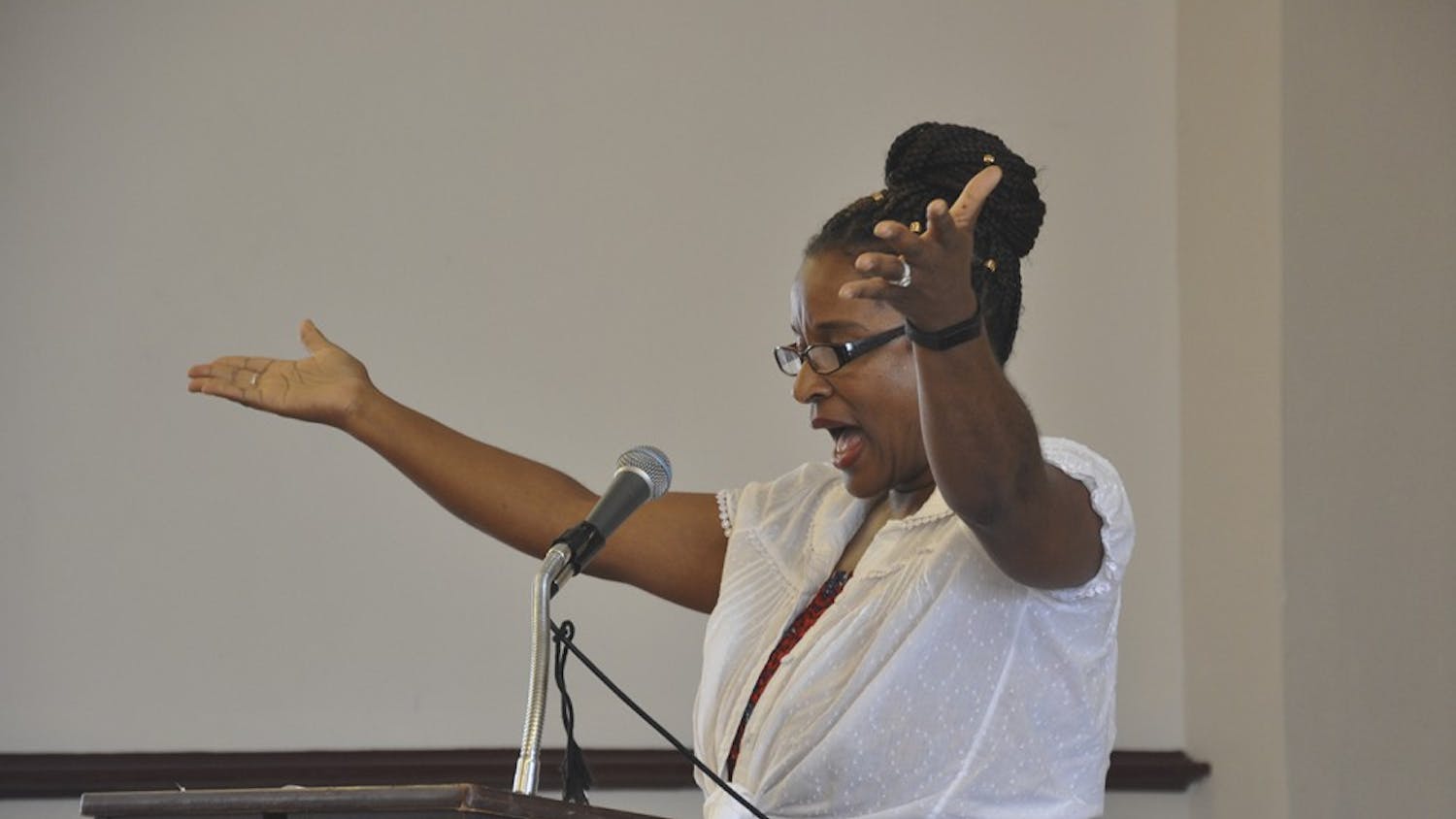 Michelle Laws speaks at Carrboro’s annual reading of Fredrick Douglass’ speech, “The Meaning of July Fourth for the Negro.”