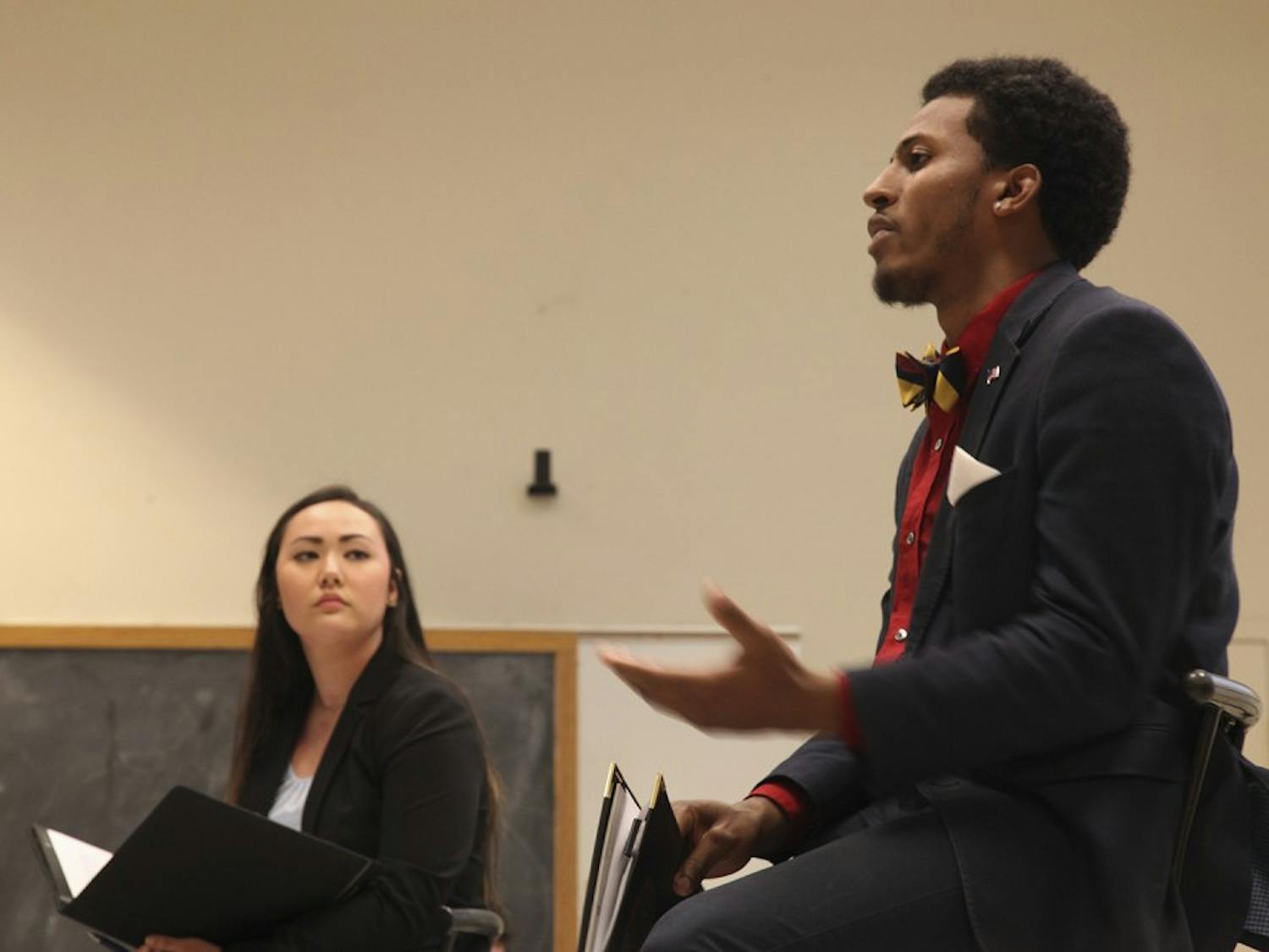 UNC Young Democrats held a debate between the two Student Body President candidates.