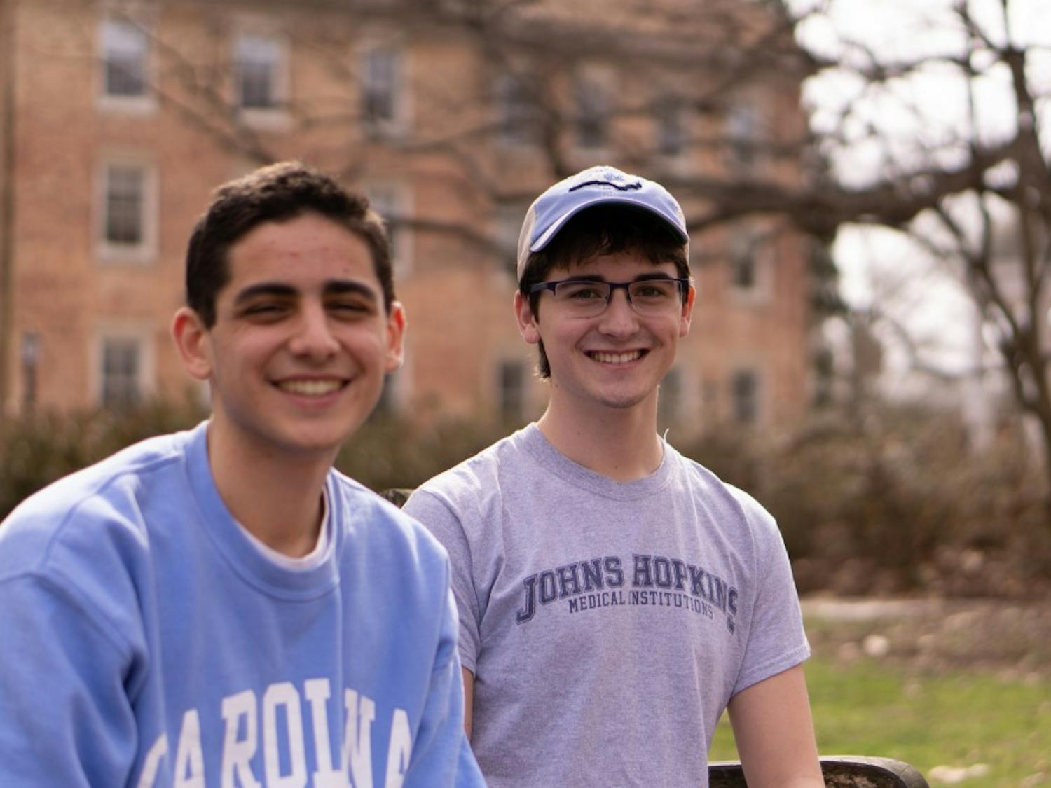 Sam Zahn(Left) and Brady Hanshaw(Right) are Roberston Scholars attending UNC-Chapel Hill this semster. Roberston Scholars are required to attend both schools during their college career at UNC-Chapel Hill and Duke.  Zahn choose Chapel Hill as his home institution over Duke for its Southern Charm.