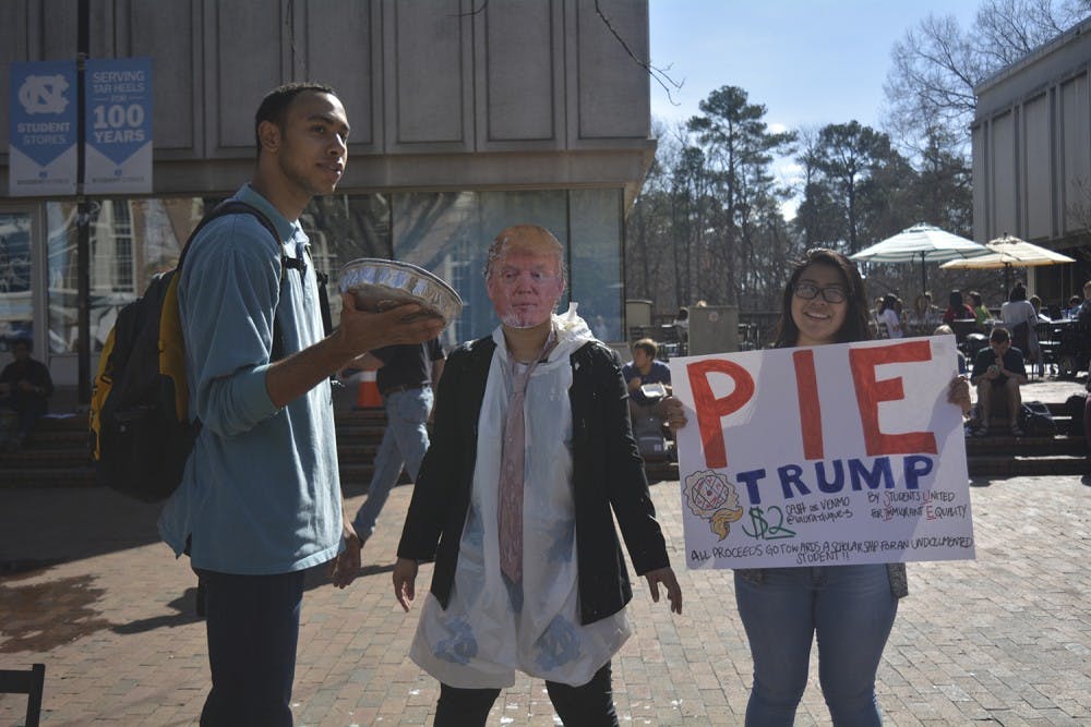 SUIE holds a Pie Trump Event to raise money for scholarships for undocumented students