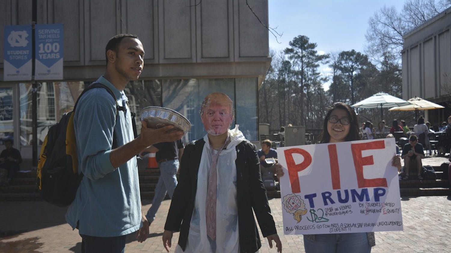 SUIE holds a Pie Trump Event to raise money for scholarships for undocumented students