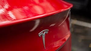 A Tesla Model S electric car pictured on Stadium Dr. on Thursday, Sept. 29, 2022.