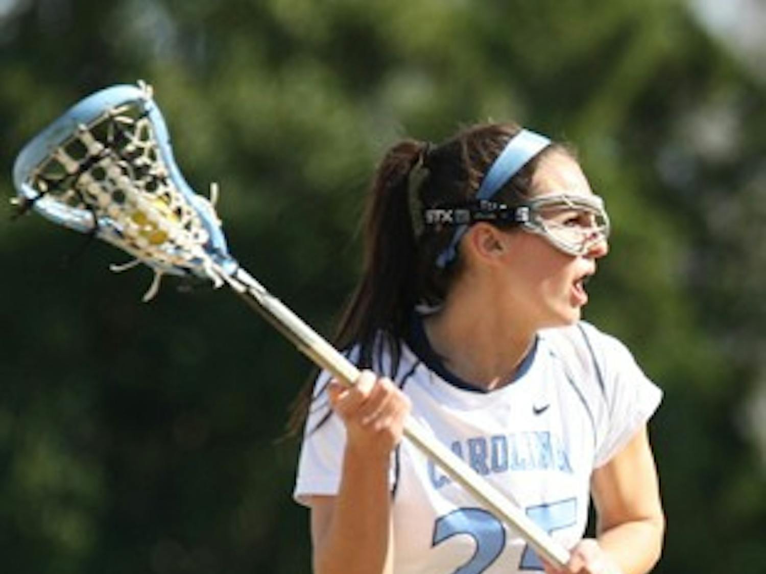 	Kaitlyn Messinger led UNC in figuring out the Richmond sag defense and scored three goals on six shot attempts for UNC.