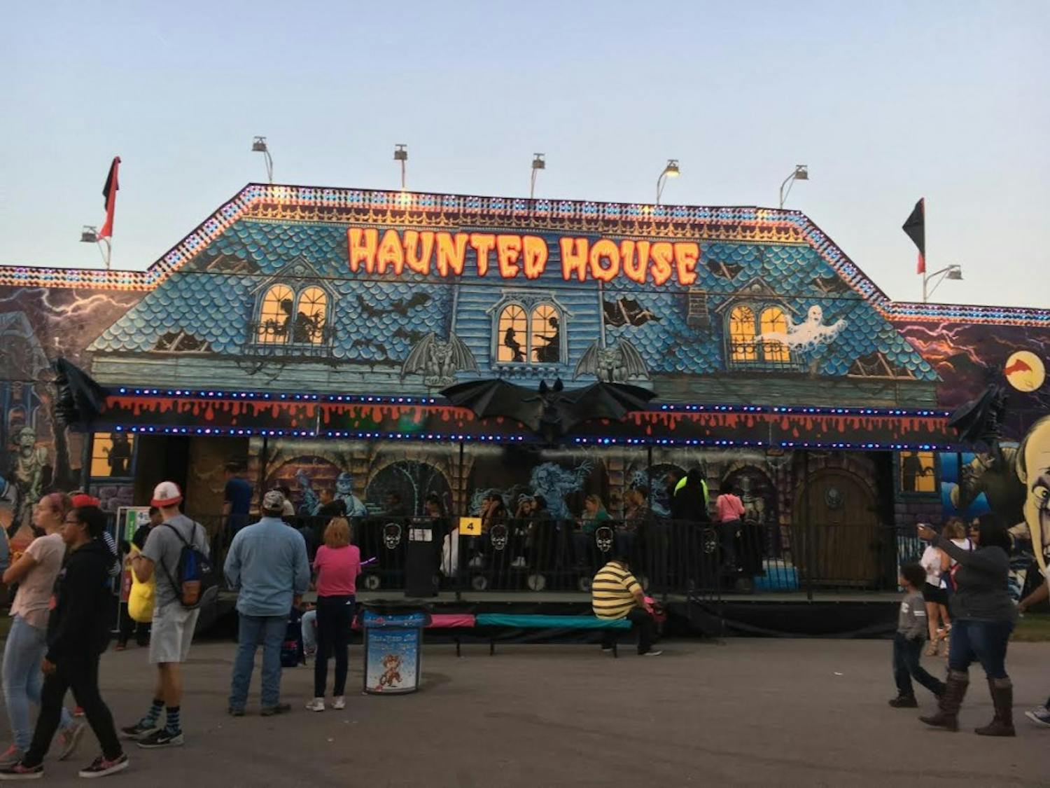 The Haunted House is one of many attractions at the NC State Fair.