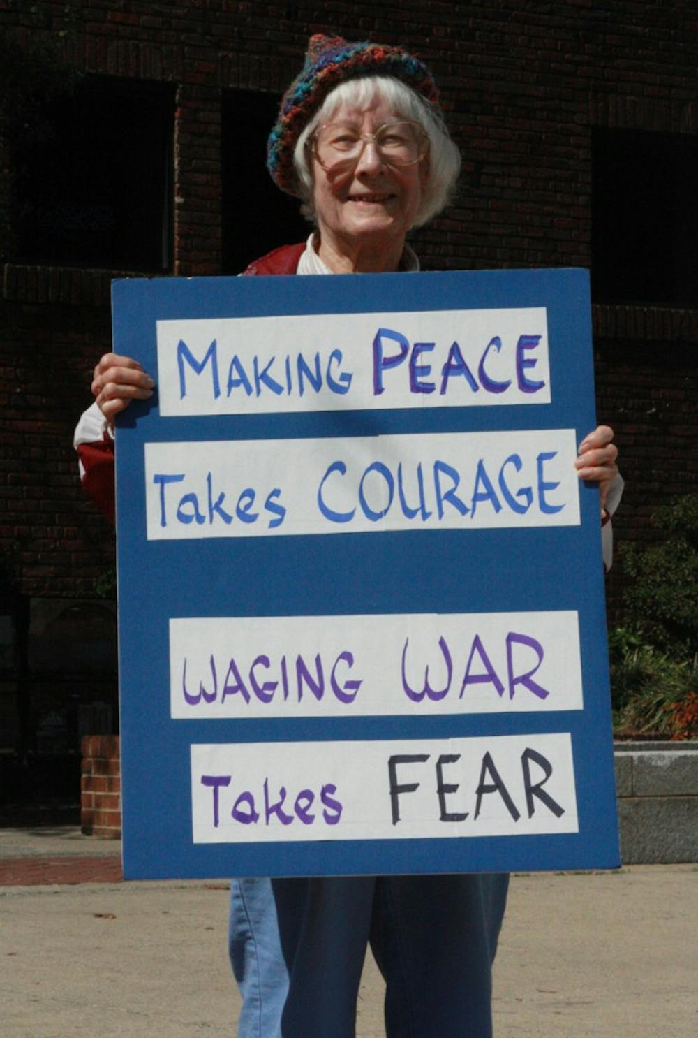 Photo: Elders for Peace Protest 8 years of war (Eliza Williams)