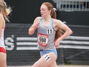 Redshirt junior Casey Greenwalt runs in 1,500-meter at the Raleigh Relays on March 30.