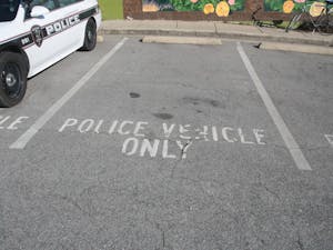 A parking spot at the Carrboro Police Department.