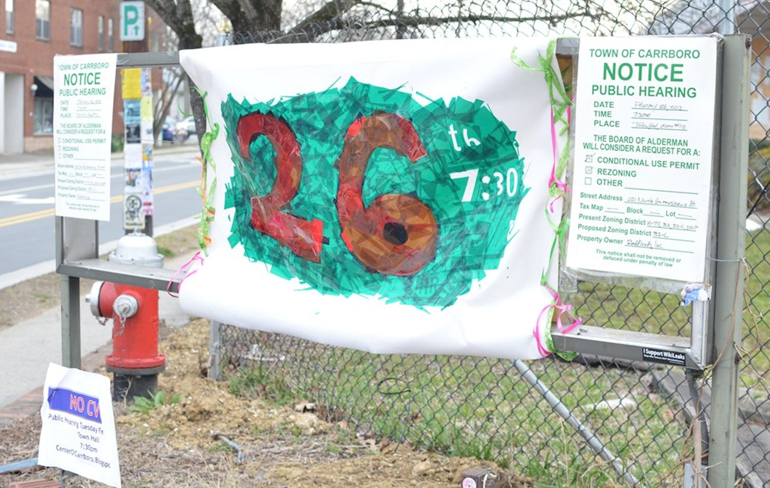 Vandalism at 201 N. Greensboro Street, the possible future home of CVS.
