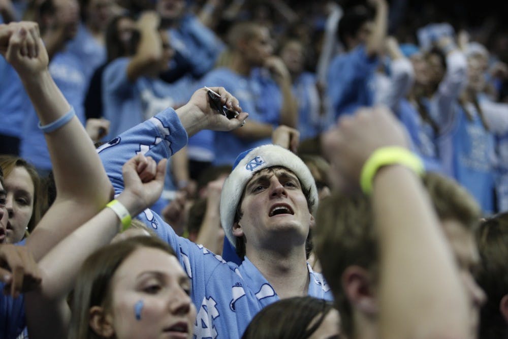 The North Carolina Tar Heels lost to the Duke Blue Devils 85-84 at the Dean E. Smith Center on Wednesday, Feb. 8, 2012. 