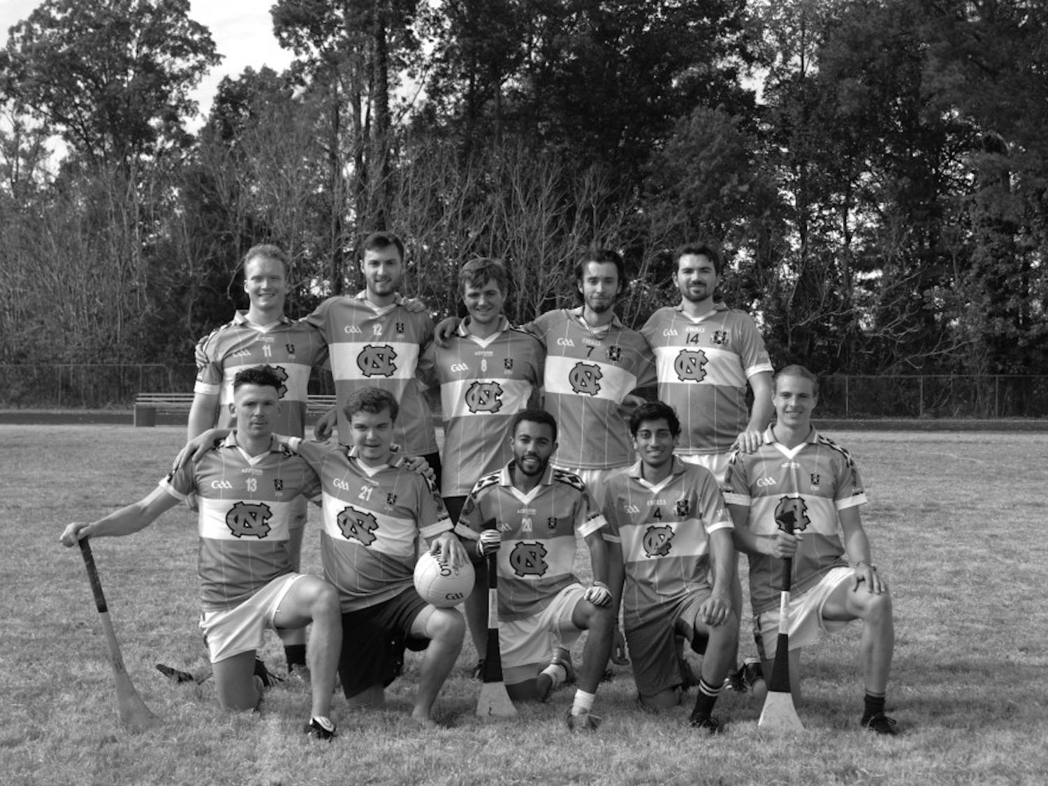 UNC Irish Sport's hurling club after a scrimmage. Contributed by Alton Gayton.