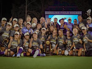 UNC field hockey won their third consecutive national championship on Sunday, May 9 in Chapel Hill. The Tar Heels triumphed over the Michigan Wolverines 4-3.