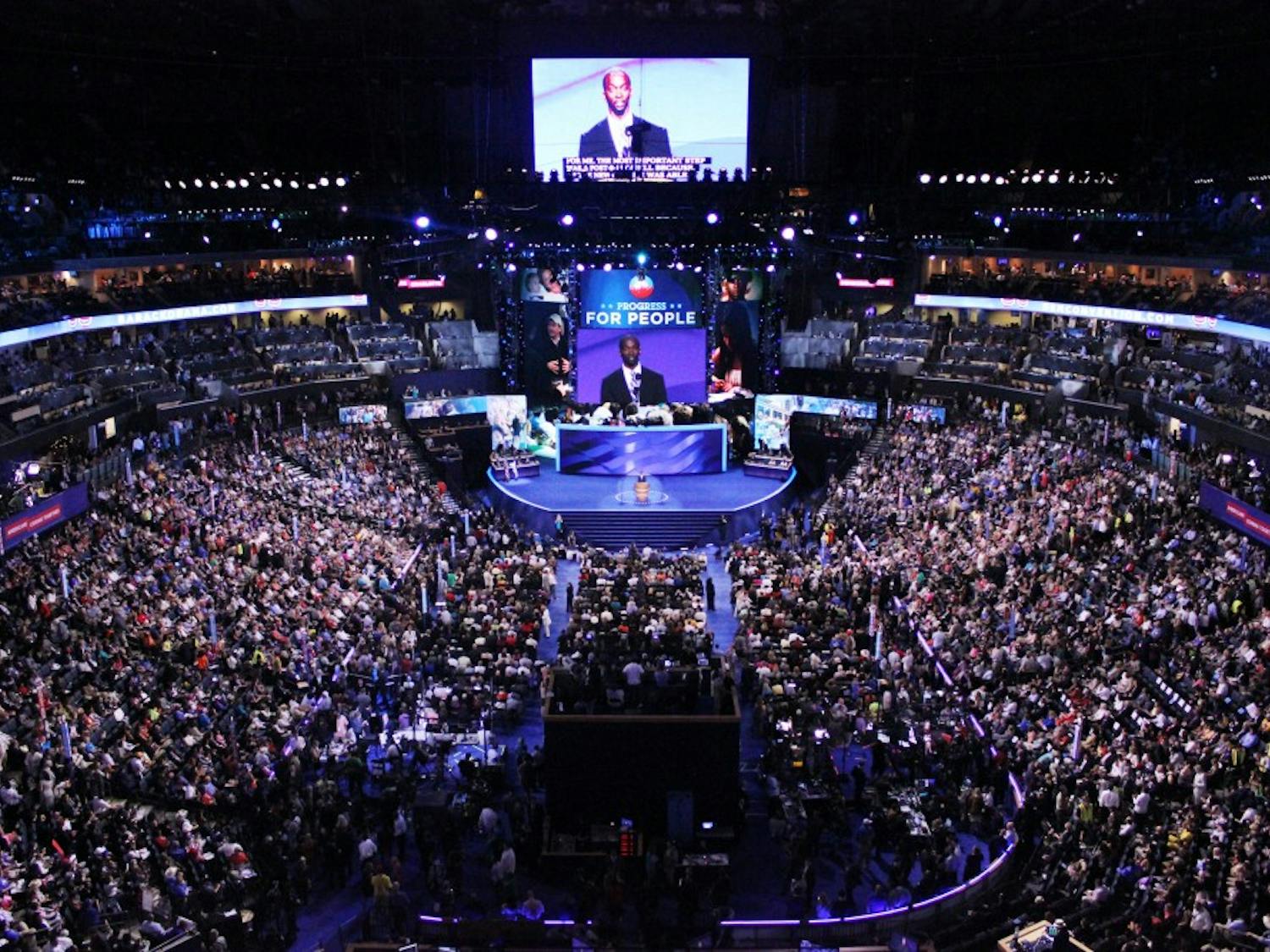 The Democratic National Convention draws thousands of delegates, press, and citizens to Charlotte in Sept. 2012.