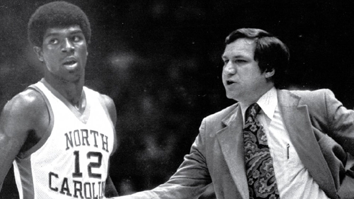 Photo: Phil Ford and Dean Smith, in the 1977 title game