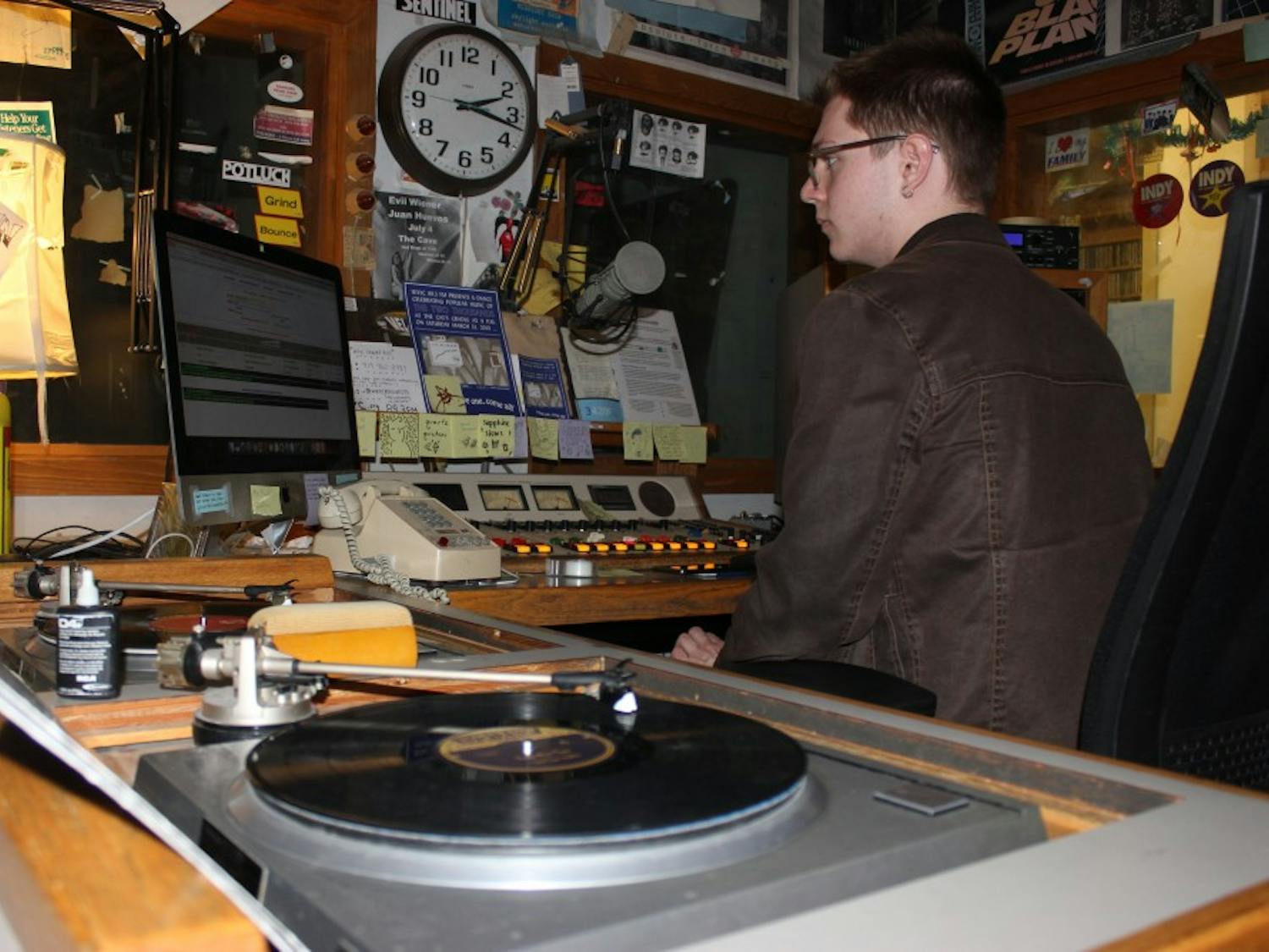 Student&nbsp;Holden Ruch DJ's the late night shift for WXYC, UNC's college radio station.&nbsp;