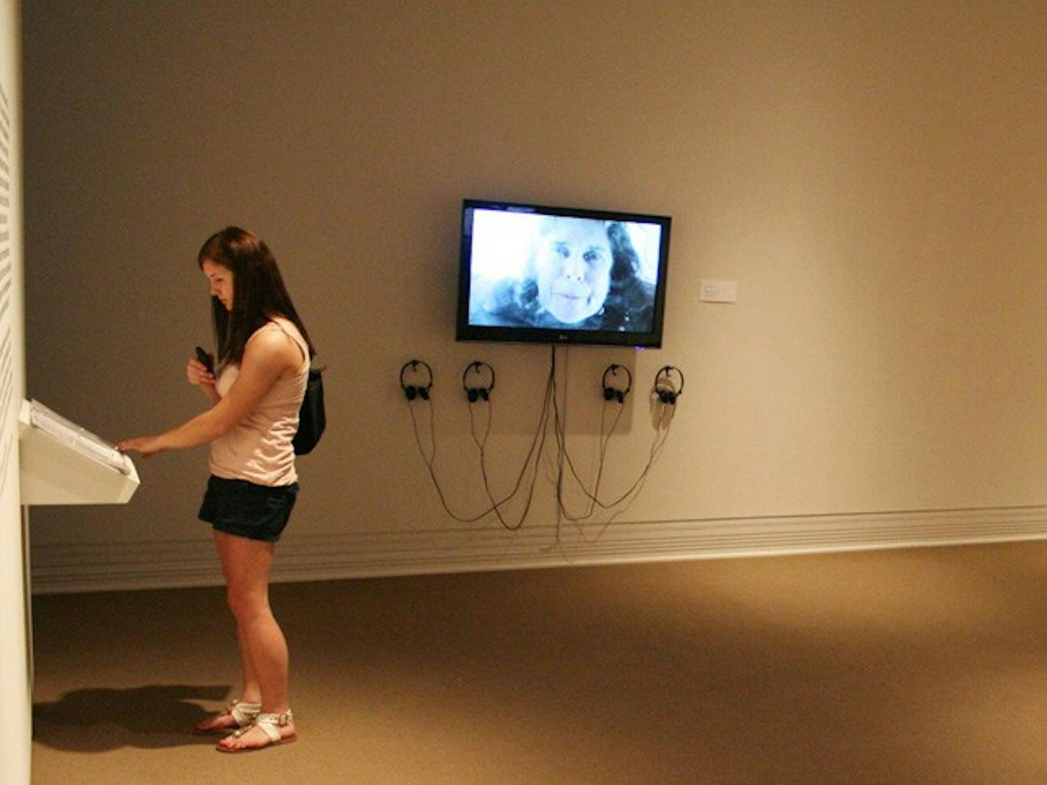 Video artwork by Emily Scott Beck, a master’s of fine arts student, is on display at Ackland Art Museum. 