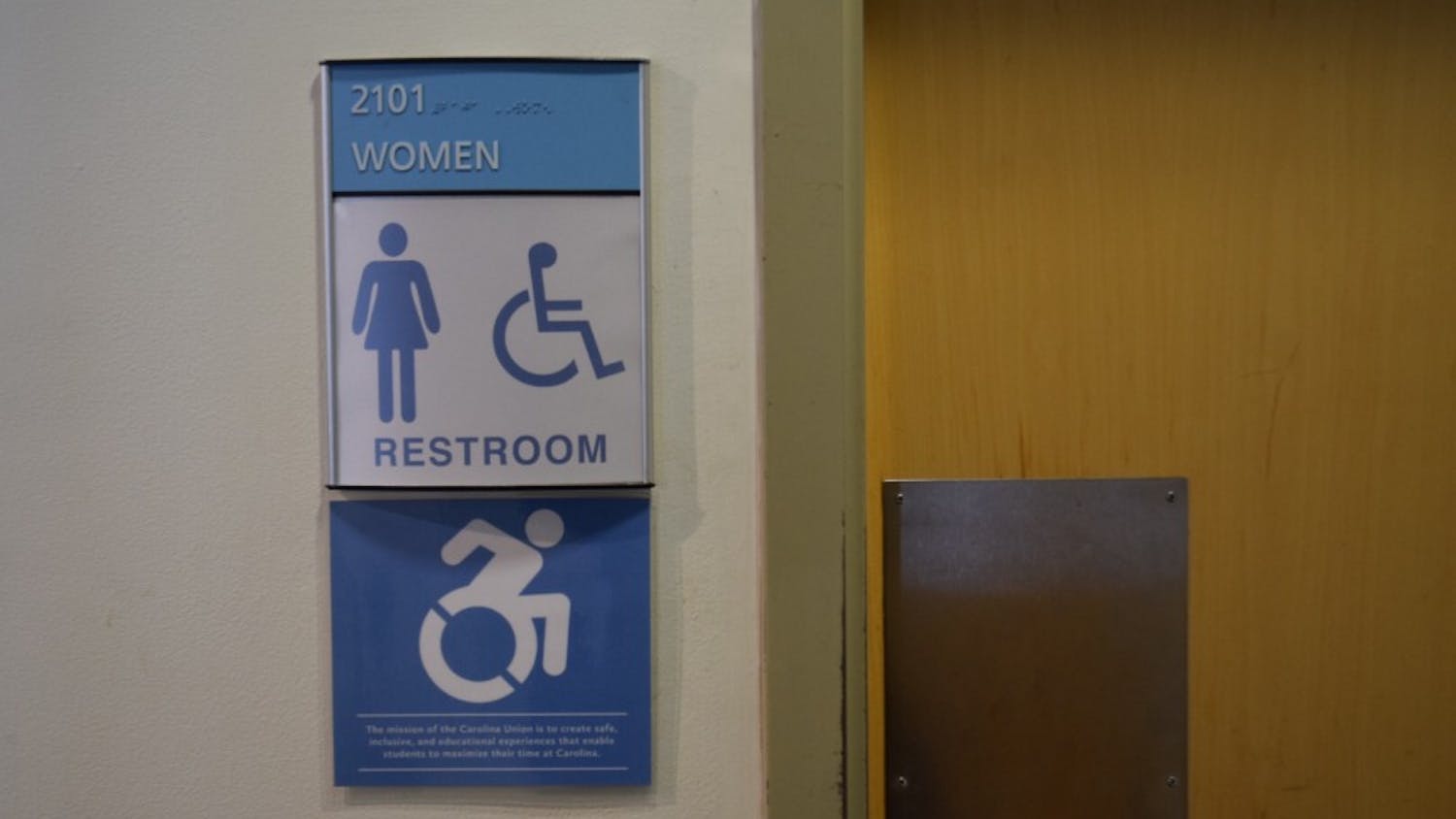 The women's bathroom in the Union on campus.&nbsp;