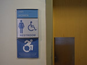 The women's bathroom in the Union on campus.&nbsp;