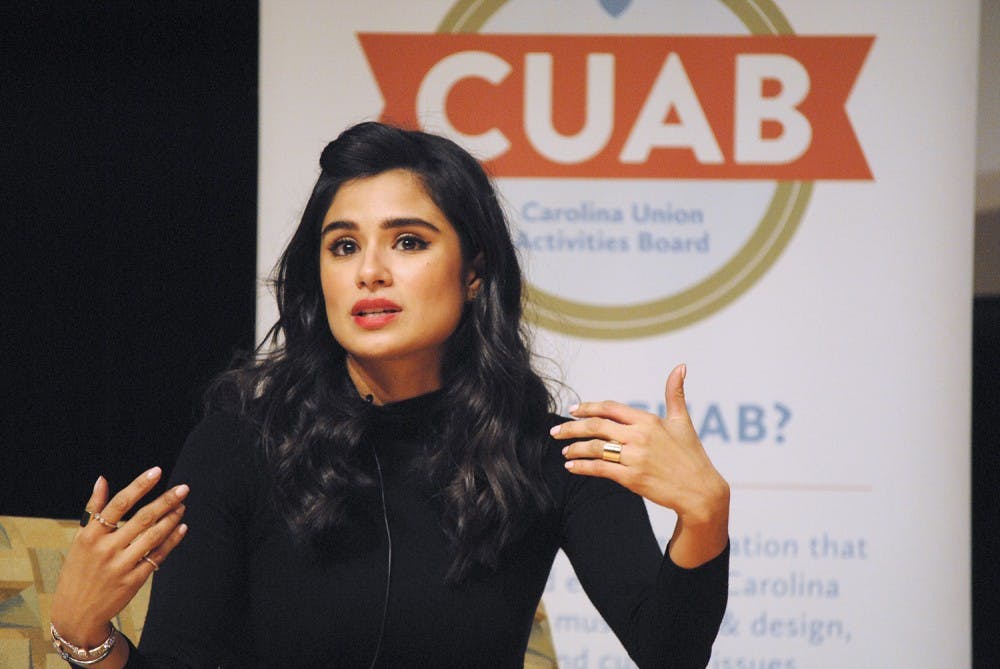 Diane Guerrero speaks at the Great Hall in&nbsp;the Student Union about her personal experiences and immigration reform.&nbsp;