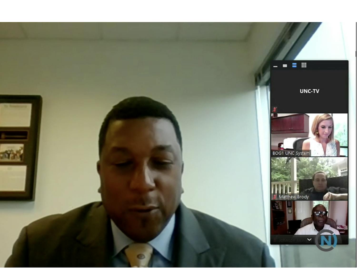 Darrell Allison speaks via Zoom livestream at the Historically Minority-Serving Institutions (HMSI) Committee Meeting on Thursday, June 6, 2020.