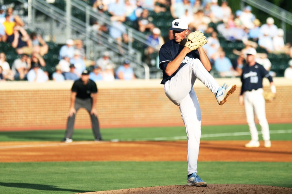 	Kent Emmanuel pitched in Saturday&#8217;s game against Towson, defeating them 8-5 in 9 innings.