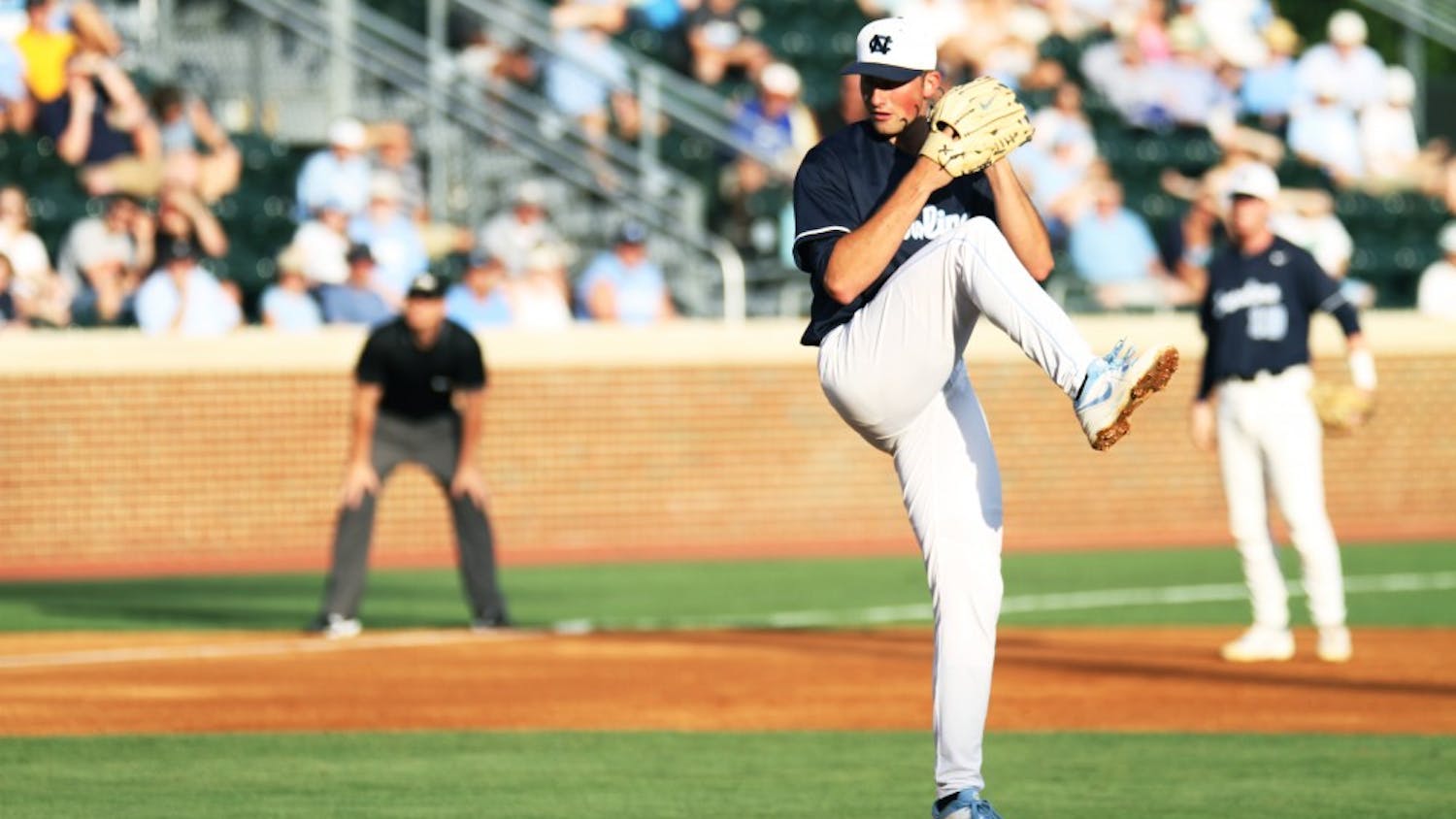 	Kent Emmanuel pitched in Saturday&#8217;s game against Towson, defeating them 8-5 in 9 innings.