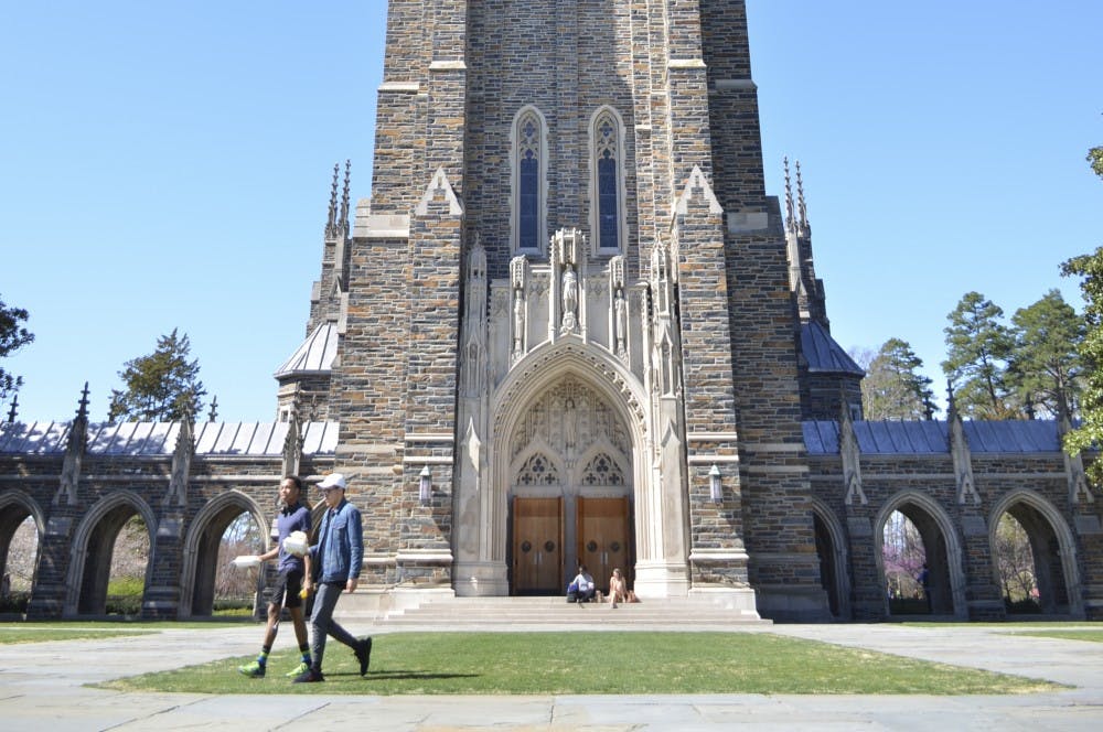 <p>The Duke University Chapel on Duke’s West Campus, as photographed in 2017, serves as a symbol of the university.</p>