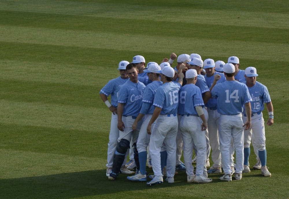The North Carolina Tar Heels defeated NC State University in their first of three baseball games on Friday, April 14, 2017. The Tar Heels won 7-2.