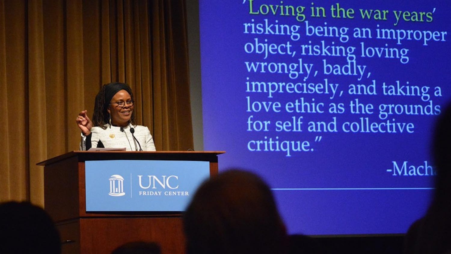 Keynote Speaker Chandra Ford spoke at the Minority Health Conference at the Friday Center on Friday.