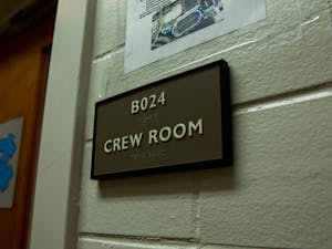 The women’s rowing practice room is located in the basement of Woollen Gym, pictured on Monday, Dec. 2, 2019. Head coach Sarah Haney resigned in the midst of a Title IX investigation into the program.