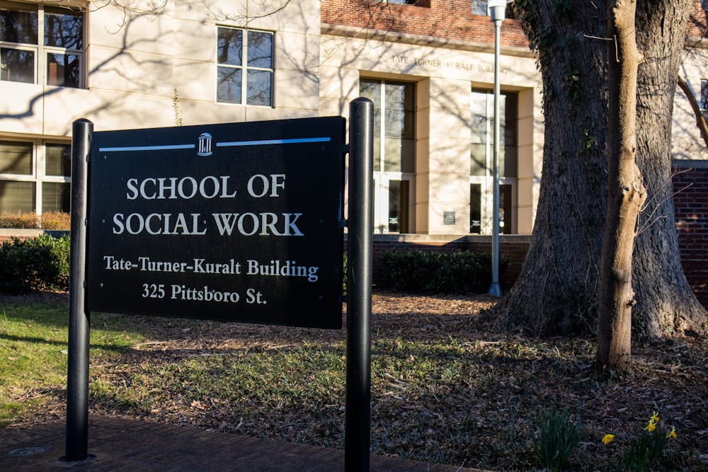 <p>The Tate-Turner-Kuralt Building at the UNC School of Social Work is pictured on Feb. 13, 2023.</p>