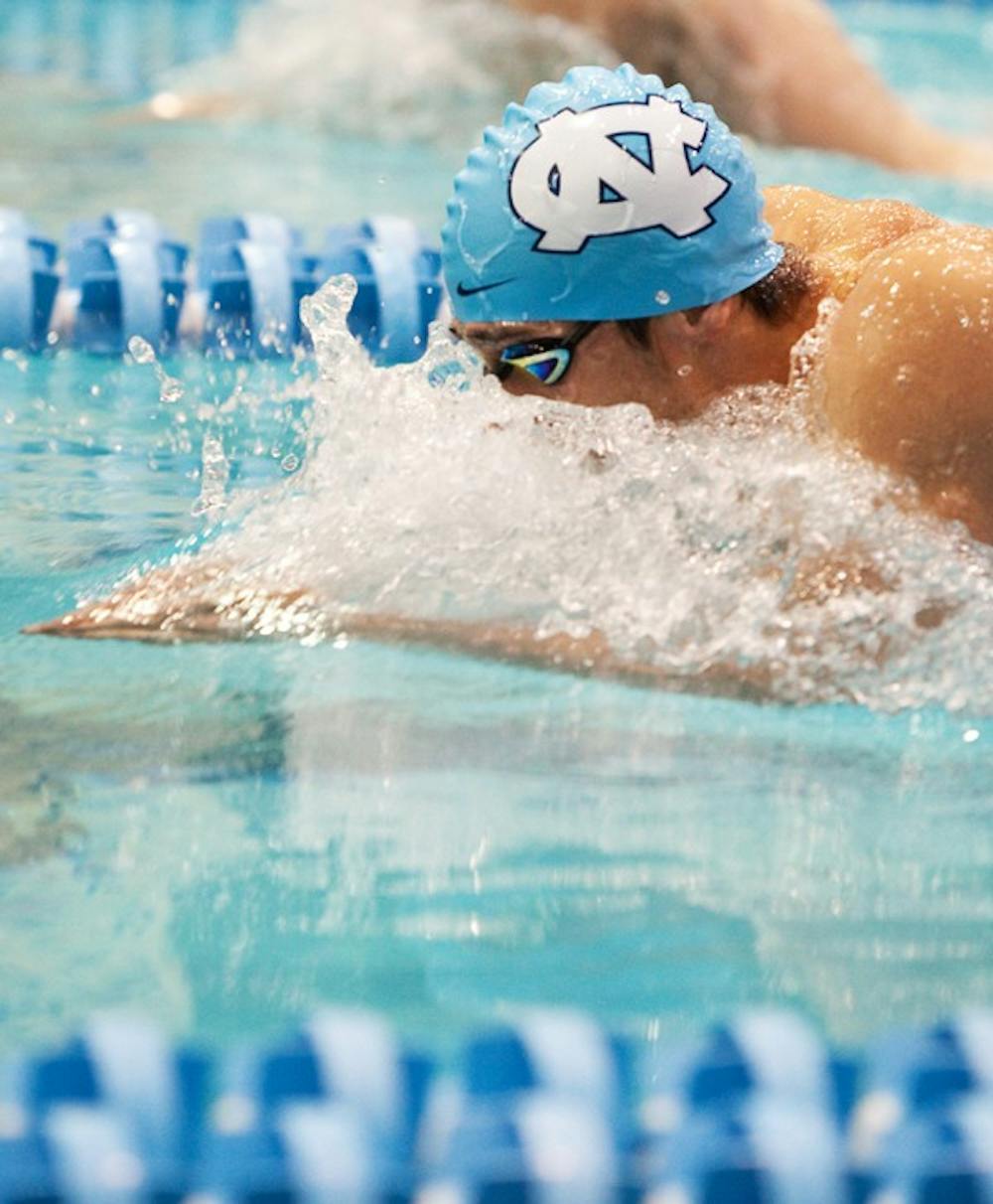 Breaststroker Flynn Jones helped the UNC men’s swimming team to a near-perfect 10-1 overall finish, at 6-1 in the ACC. DTH file