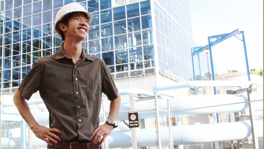 Photo: UNC graduate hired by UNC Energy Services to help with sustainability (Melvin Backman)
