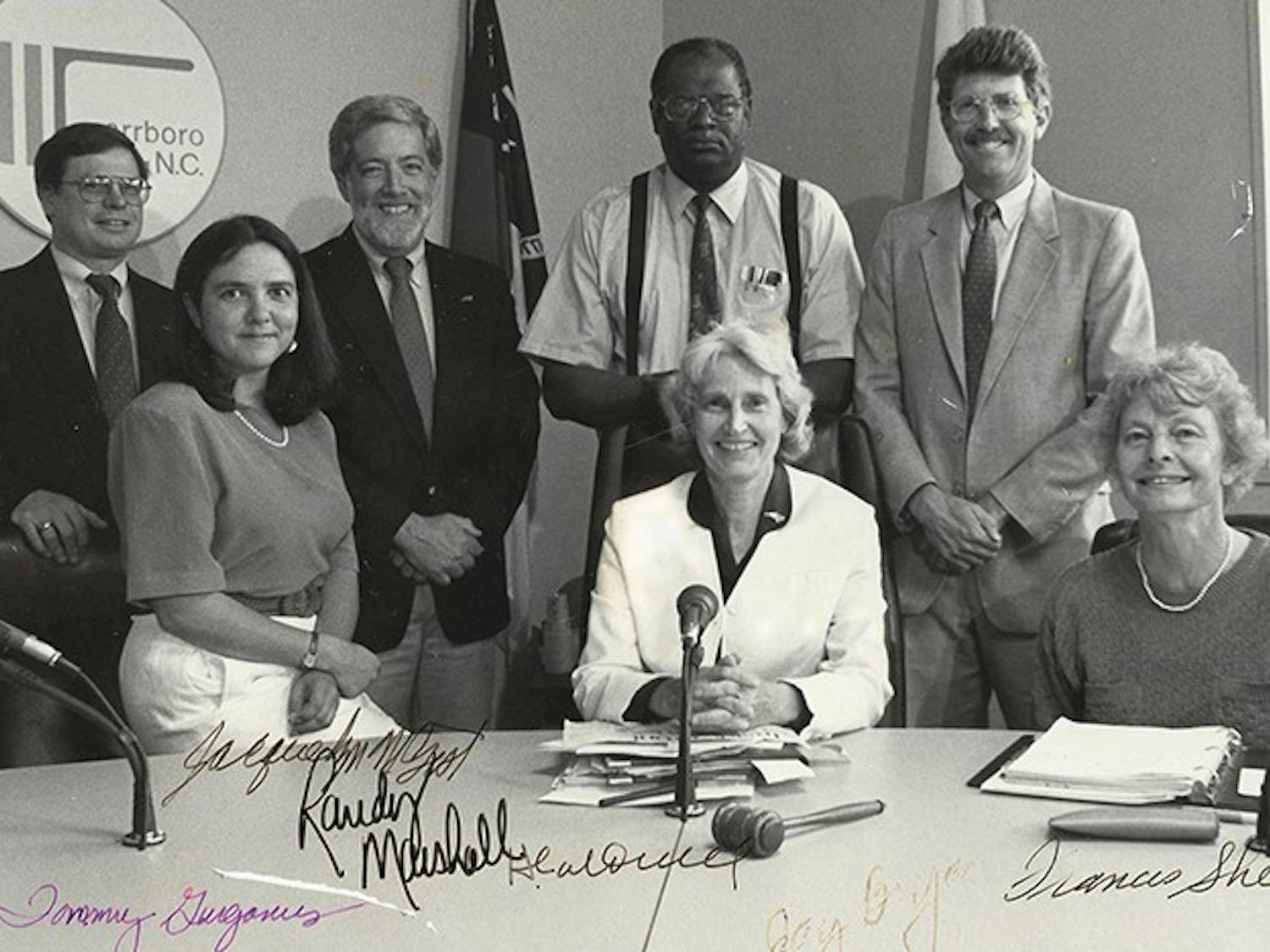 	Ellie Kinnaird during her term as Mayor of Carrboro.