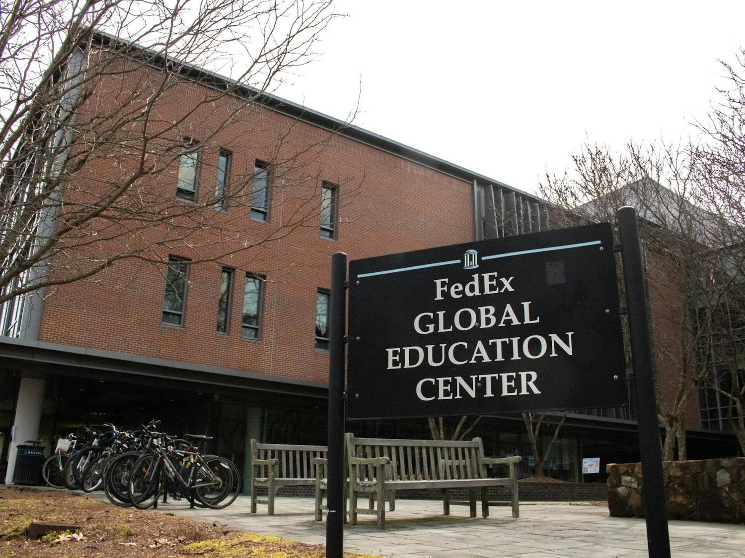 The FedEx Global Education Center is pictured on Thursday, Feb. 16, 2023.