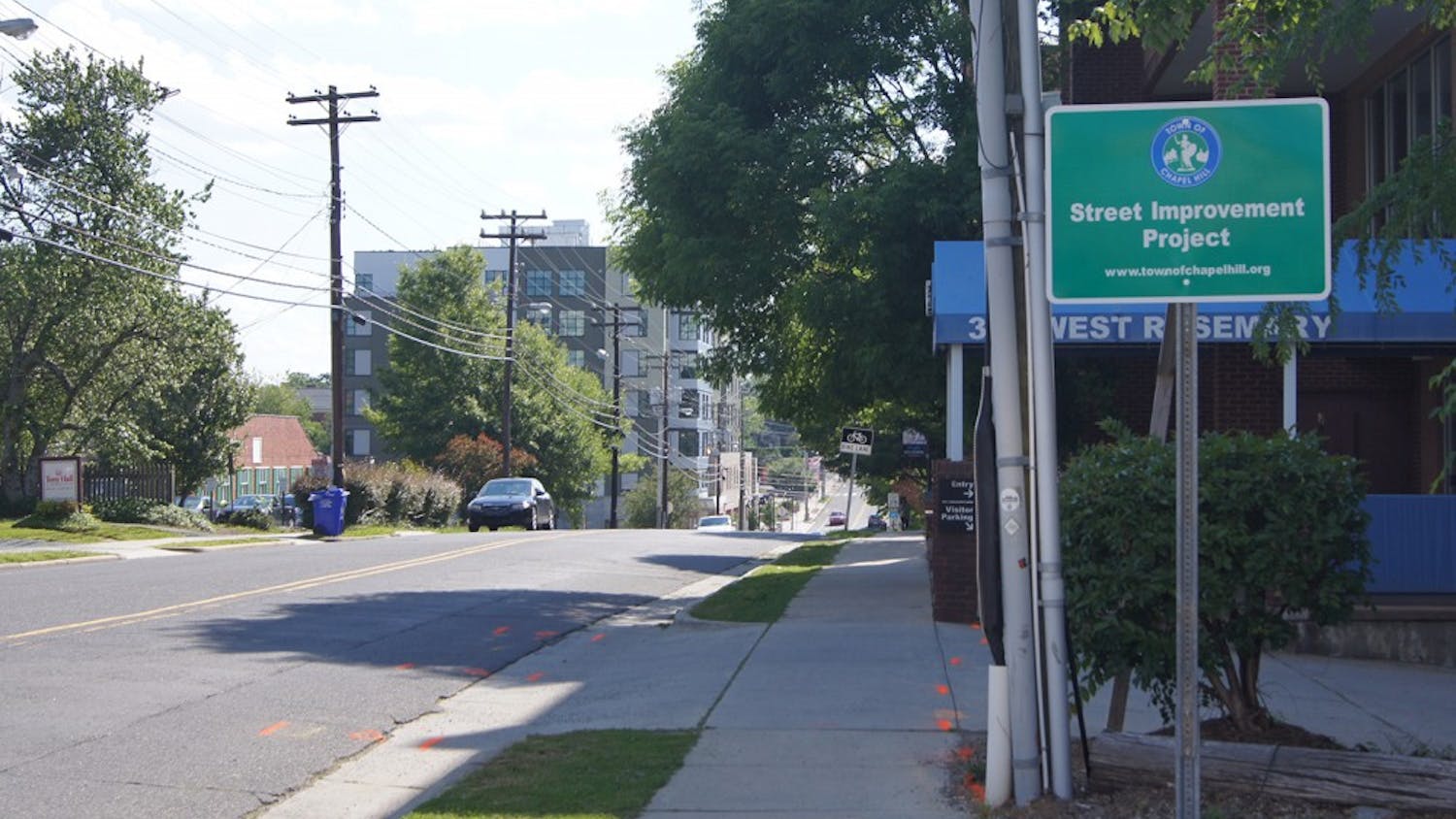 The Rosemary Street Public Improvement Project prepares for making a safer, nicer appearance. 