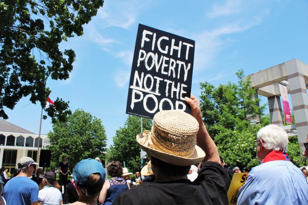 &nbsp;North Carolina Poor People's Campaign staged a protest in downtown Raleigh on May 14. &nbsp;