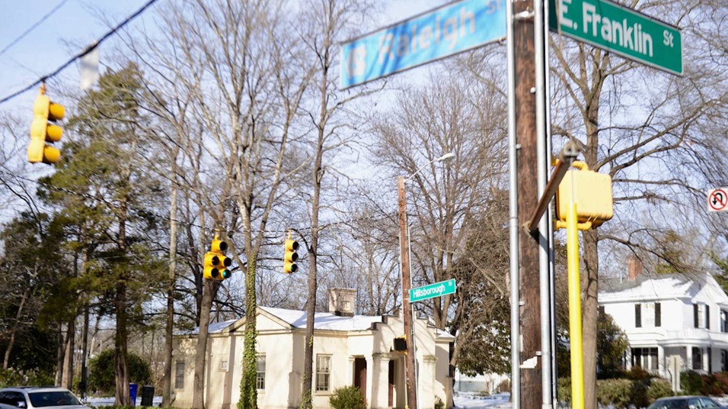 A left turning traffic light was installed at the intersection of Raleigh Street and East Franklin Street.&nbsp;