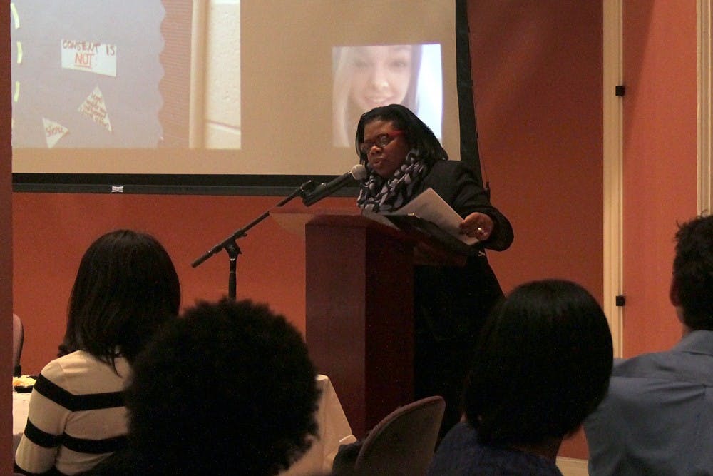 Dr. Taffye Benson Clayton, Associate Vice Chancellor and Chief Diversity Officer, was the keynote speaker for Catalyst, a social justice conference for North Carolina high school students, on Saturday in gerrard hall.