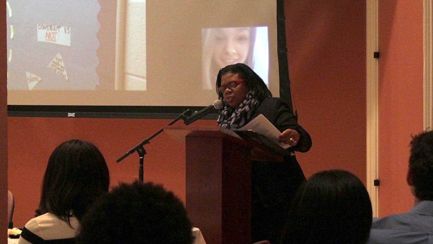 Dr. Taffye Benson Clayton, Associate Vice Chancellor and Chief Diversity Officer, was the keynote speaker for Catalyst, a social justice conference for North Carolina high school students, on Saturday in gerrard hall.