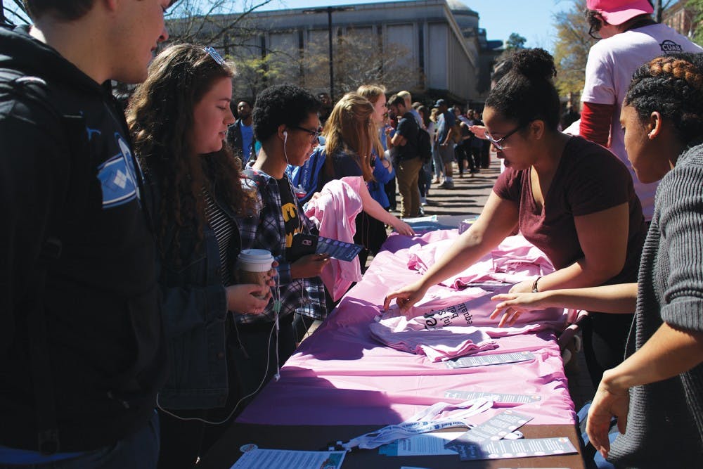 <p>CUAB held various events Wednesday afternoon in honor of International Women's Day, including a feminist T-shirt giveaway in the pit.</p>