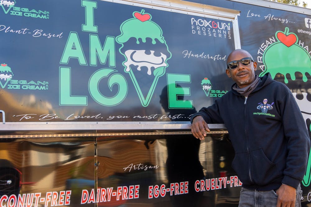 Theodore Chatfield, founder and chief artisan of Vegan Ice Cream Man, poses for a portrait on Nov. 7. "Every batch is made with an abundance of love," said Chatfield.