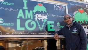 Theodore Chatfield, founder and chief artisan of Vegan Ice Cream Man, poses for a portrait on Nov. 7. "Every batch is made with an abundance of love," said Chatfield.