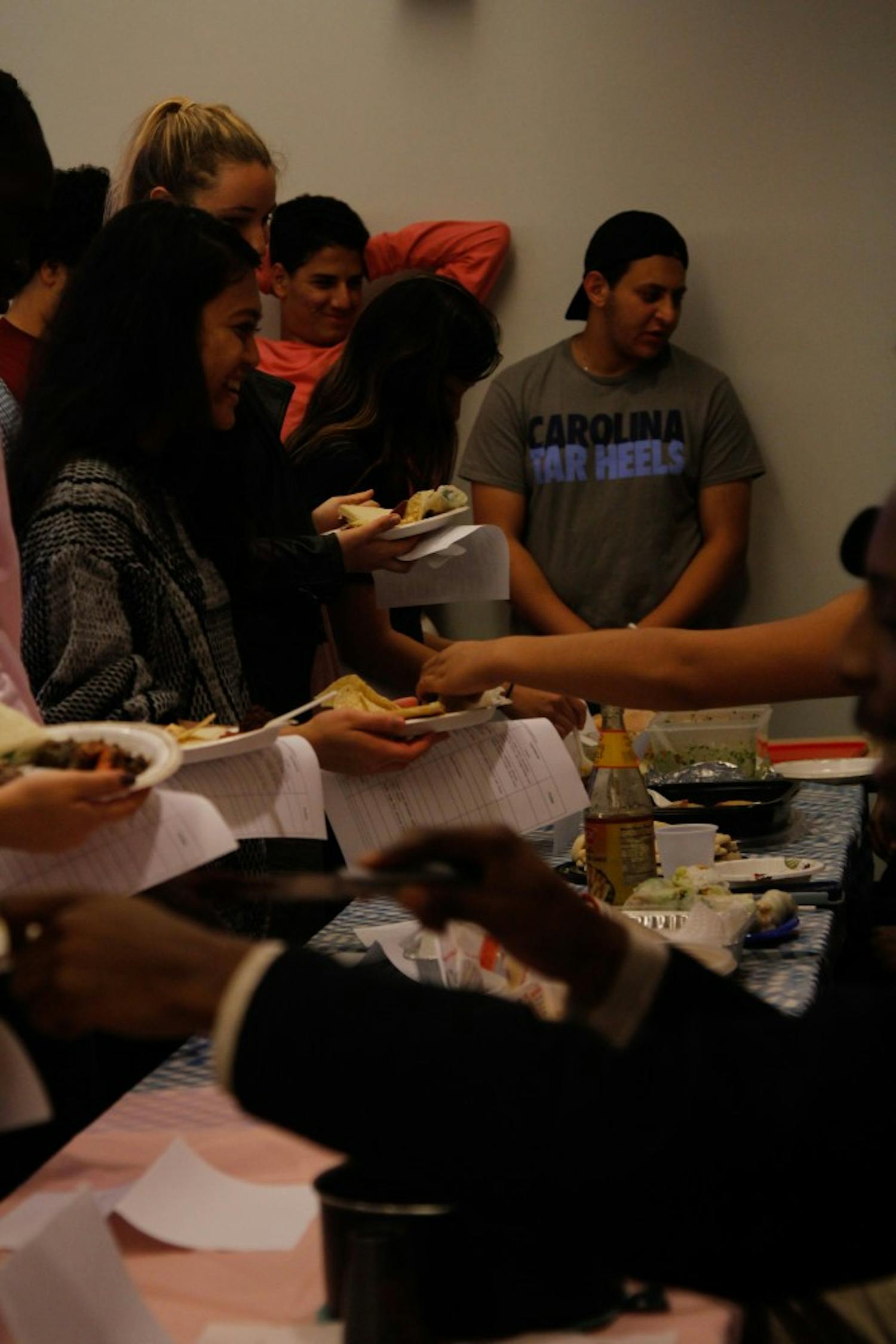 At the FedEx Global Center on Monday night, students in the Arabic Program hosted a friendly cooking competition and shared a large spread of both traditional Arabic dishes and other miscellaneous treats.